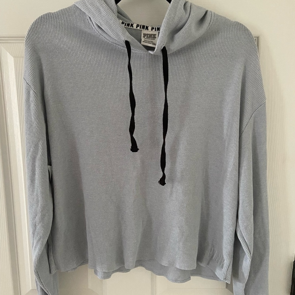 PINK Victoria secret waffle hooded pullover jacket size small